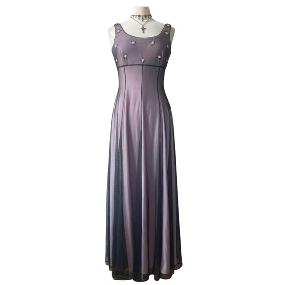 Papell Botique Evening Gown Women’s Size 10 Vamp Goth Coquette Special Occasion - Picture 1 of 11